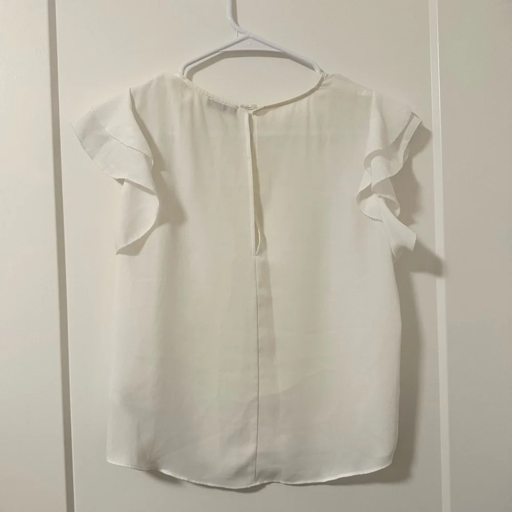 ARITZIA Sunday Best White Ruffle Top - Picture 4 of 7
